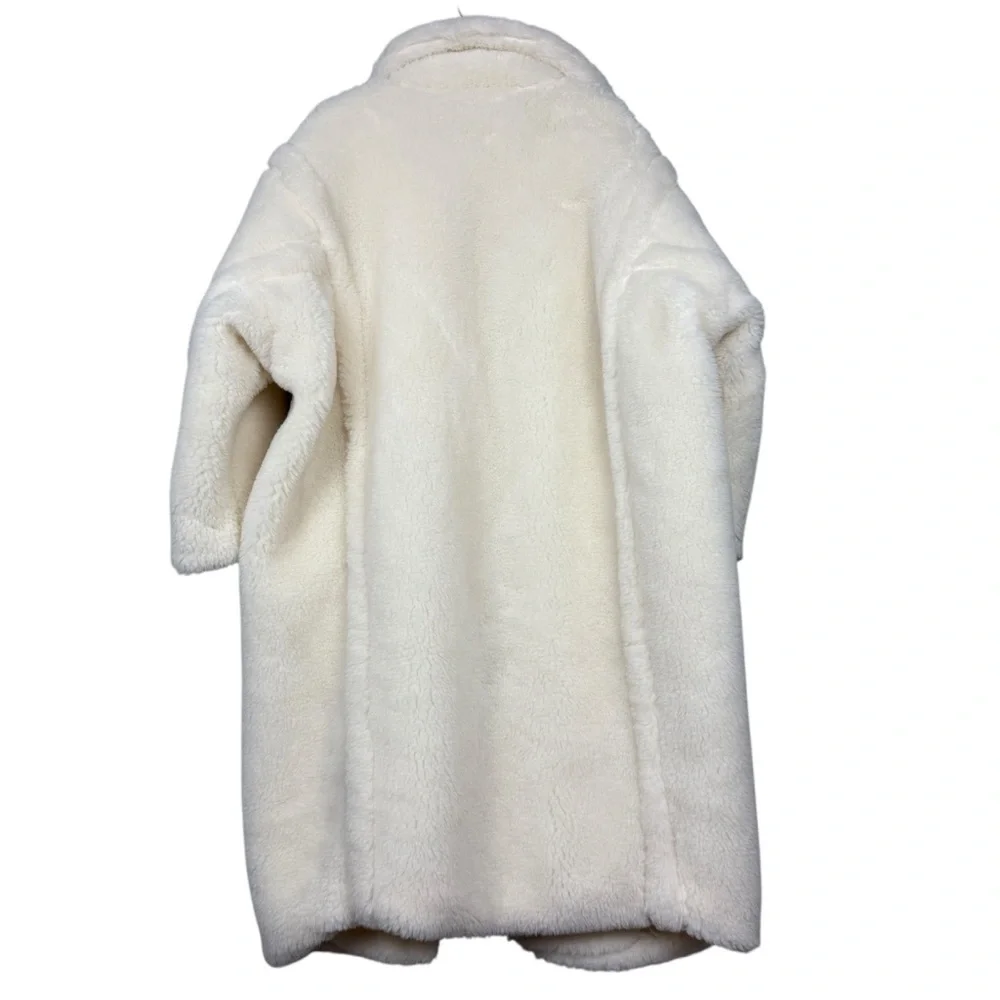 MaxMara TedGirl Alpaca Wool Silk Blend Teddy Icon Double Breasted Coat - Picture 6 of 15